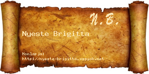 Nyeste Brigitta névjegykártya